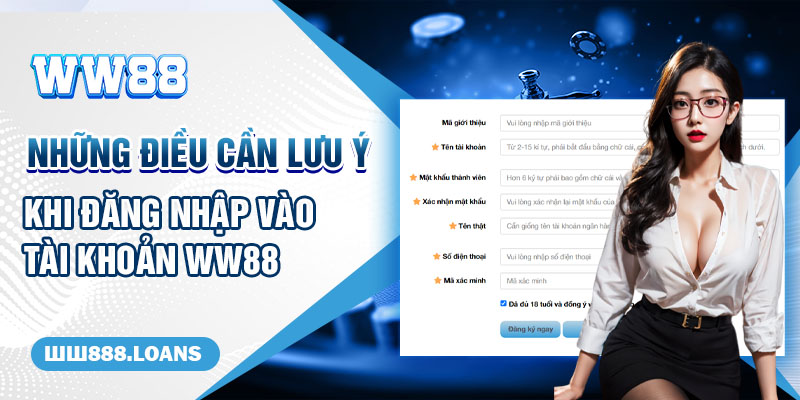 Những điều cần lưu ý khi đăng nhập vào tài khoản WW88