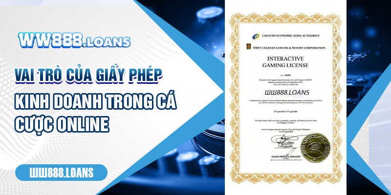 Vai trò của giấy phép kinh doanh trong cá cược online